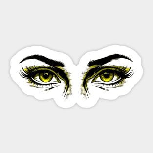 yellow eyes Sticker
